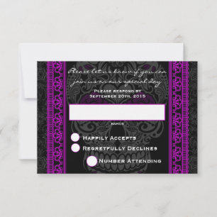Zuckerschädel Fancy Lace Totenkopf Day of the Dead RSVP Karte