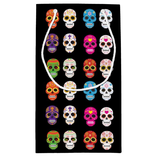 Zuckerschädel-Geschenk-Tasche Kleine Geschenktüte (Rückseite)