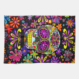 Zuckerschädel Geschirrtuch