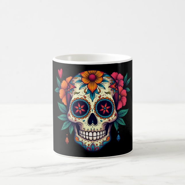 Zuckerschädel Kaffeetasse (Mittel)