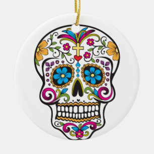 Zuckerschädel Keramik Ornament
