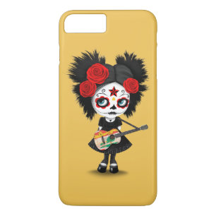Zuckerschädel-Mädchen, das PEI Flaggen-Gitarre Case-Mate iPhone Hülle