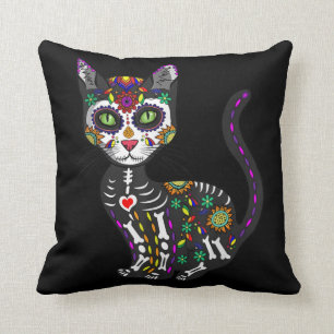 Zuckerschädel mexikanische Katze Halloween des To Kissen