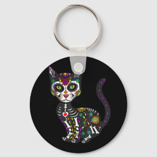 Zuckerschädel mexikanische Katze Halloween des To Schlüsselanhänger