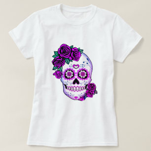 Zuckerschädel mit Rose T-Shirt