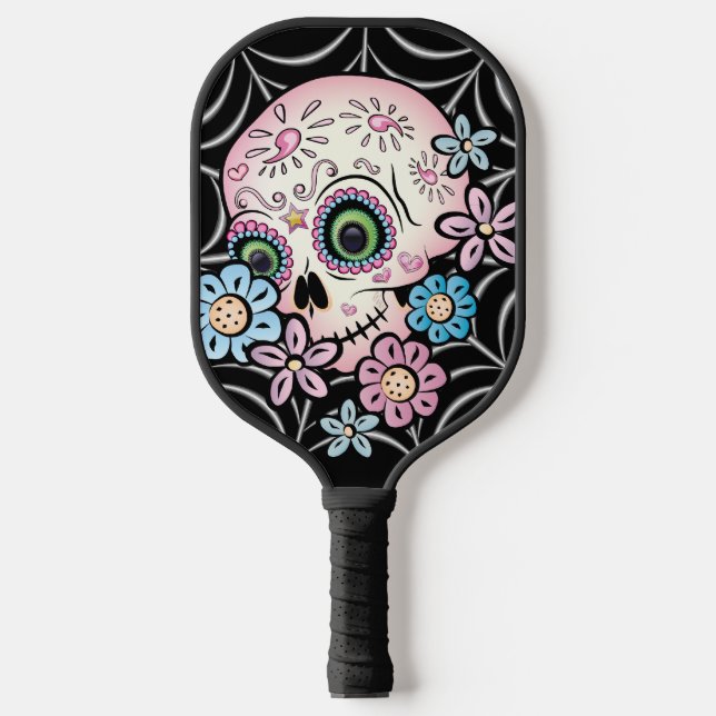 Zuckerschädel Pickleball Schläger (Vorderseite)