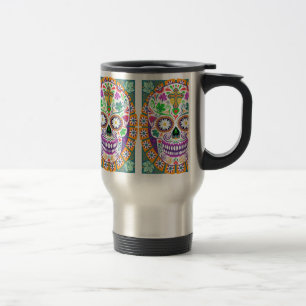 Zuckerschädel-Reise-Tasse, Tag der toten Reisebecher