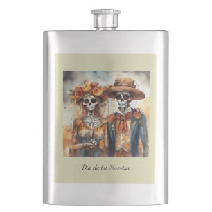 Zuckerschädel-Schatz Dia de los Muertos Flachmann