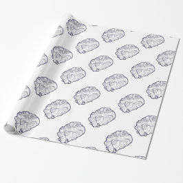 Zuckerschädel-Schönheit Madonna Geschenkpapier
