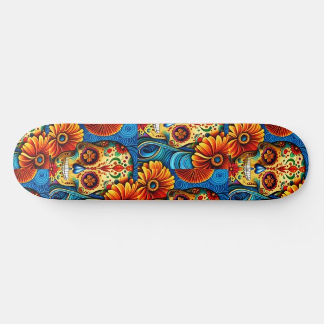 Zuckerschädel Skateboard (Horizontal)