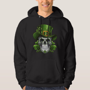 Zuckerschädel St Patrick's Day Kleeblatt Hoodie
