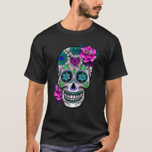 Zuckerschädel Tag der Toten Männer Frauen sterben  T-Shirt