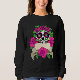 Zuckerschädel Tag des Todes Dia de Los Muertos Hal Sweatshirt