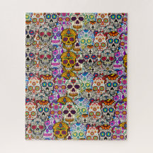 Zuckerschädel-Tag des Toten Halloween-Collage