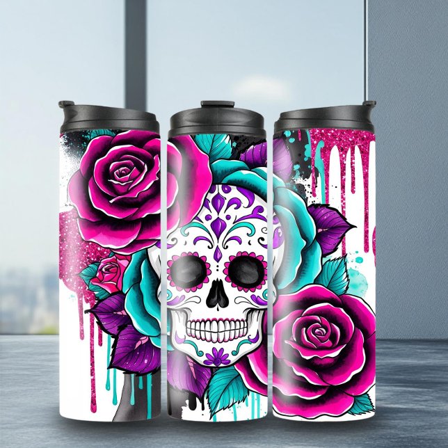 Zuckerschädel Thermosbecher (Von Creator hochgeladen)