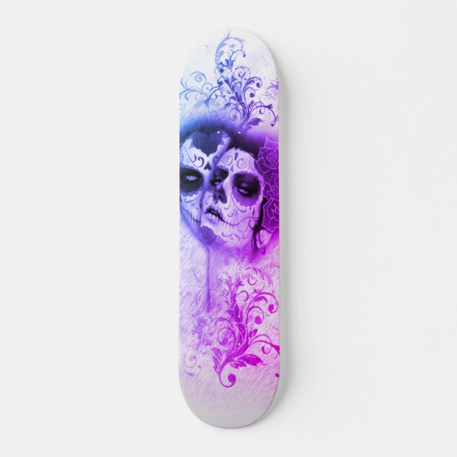 Zuckerschädel-tote Liebe-Plattform Skateboard (Vorne)