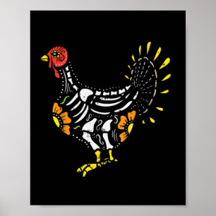 Zuckerschädel Türkei Mexikanischer Erntedank Tag d Poster