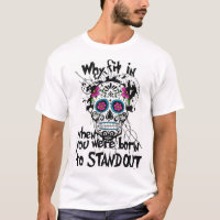 Zuckerschädel u. Grafik-Shirt. Männer