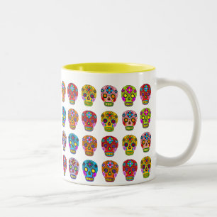 Zuckerschädel Zweifarbige Tasse