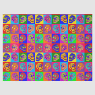 Zuckerschädelquadrate Seidenpapier