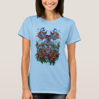 Zuckerschädeltätowierung T-Shirt