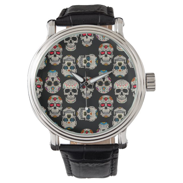Zuckerschäkendruck Armbanduhr (Vorderseite)