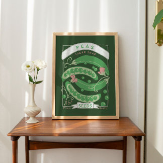 Zuckerschoten-Samenpaket (Reichgrün) Poster