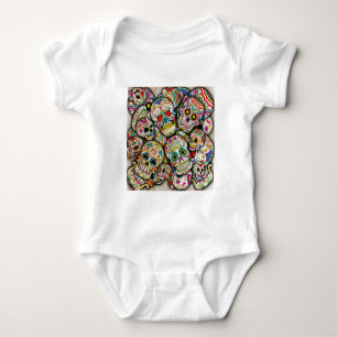 Zuckerskulollage Baby Strampler