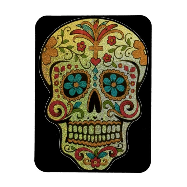 Zuckerskulptur, Tag der Toten Magnet (Vertikal)