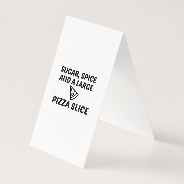 ZUCKERSPICK UND EINE GROSSE PIZZA-SLICE VISITENKARTEN (Rückseite)