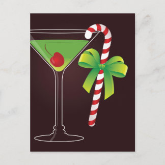 Zuckerstange-Cocktail-Weihnachten Feiertagspostkarte