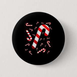Zuckerstange Fröhlich und hell Rot-Weiße Süßigkeit Button