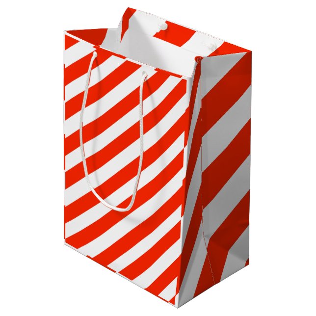 Zuckerstange-Geschenktasche Mittlere Geschenktüte (Vorderseite Schrägansicht)