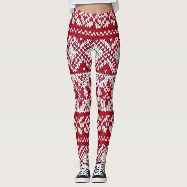 Zuckerstange-gestrickte Blick-Leggings Leggings (Vorderseite)