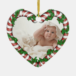 Zuckerstange-Herz-Foto-Verzierung Keramikornament