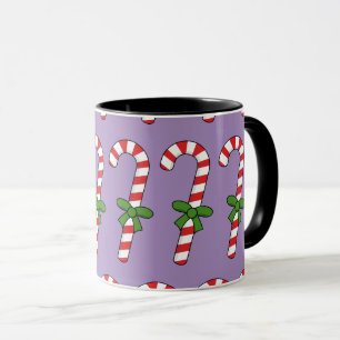 Zuckerstange mit grünem Band Tasse