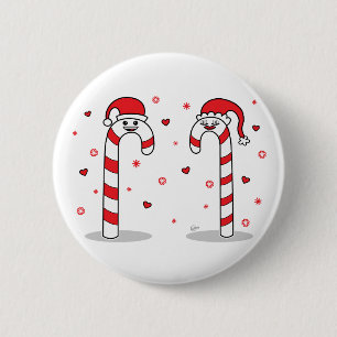 Zuckerstange-Paare - Knopf Button