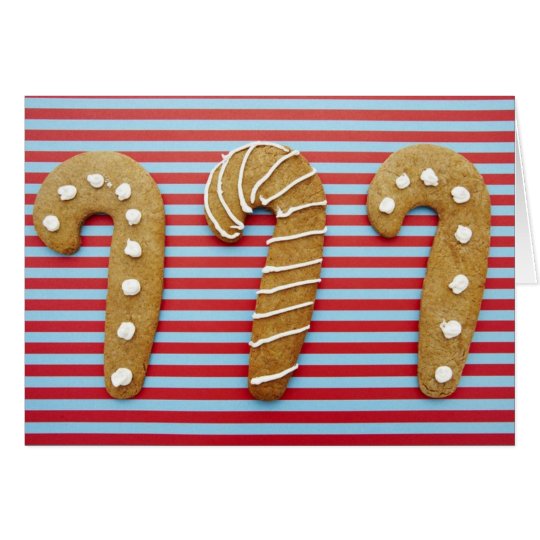 Zuckerstange-Plätzchen Karte