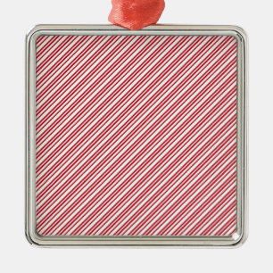 Zuckerstange-Streifen Silbernes Ornament
