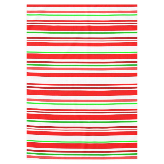 Zuckerstange Stripes rotes weißes grünes nettes Tischdecke (Vorderseite)