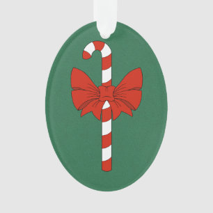 Zuckerstange und Schleife Ornament