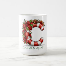 Zuckerstangen-Alphabet Buchstabe C 15 oz Weihnacht