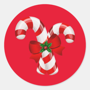 Zuckerstangen-Aufkleber Runder Aufkleber