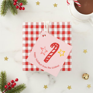 Zuckerstangen-Doodle-WEIHNACHTEN Geschenk an von Geschenkanhänger