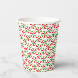 Zuckerstangen-Druck Weihnachtsfeier Papierbecher
