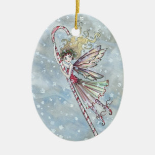 Zuckerstangen-Feen-Weihnachtsdekoration Keramik Ornament