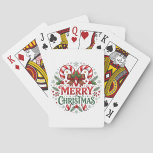 Zuckerstangen Frohe Weihnachten Spielkarten
