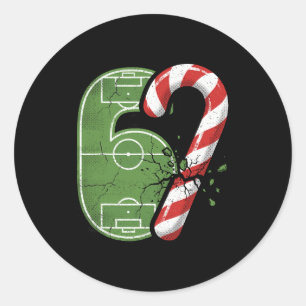 Zuckerstangen-Fußballfeld 67 Gebrochen Lustiges We Runder Aufkleber