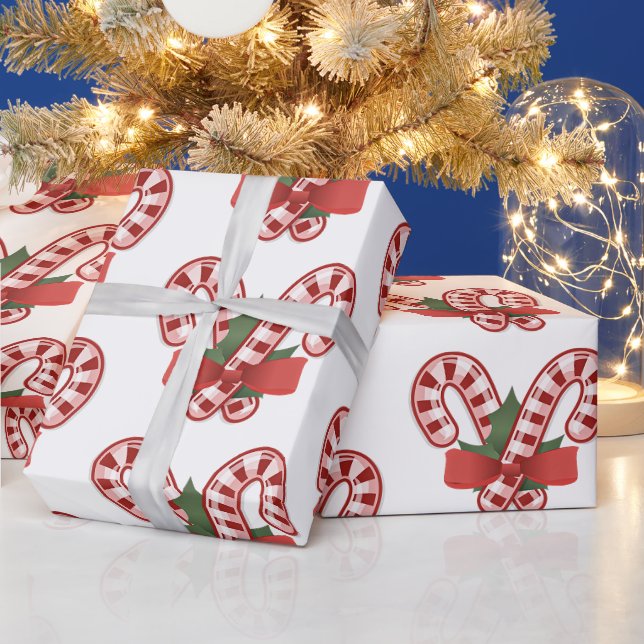 Zuckerstangen Geschenkpapier (Feiertage)