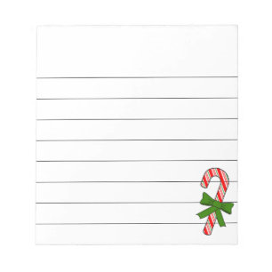 Zuckerstangen-Grünband-Weihnachts-Zeichnung linier Notizblock